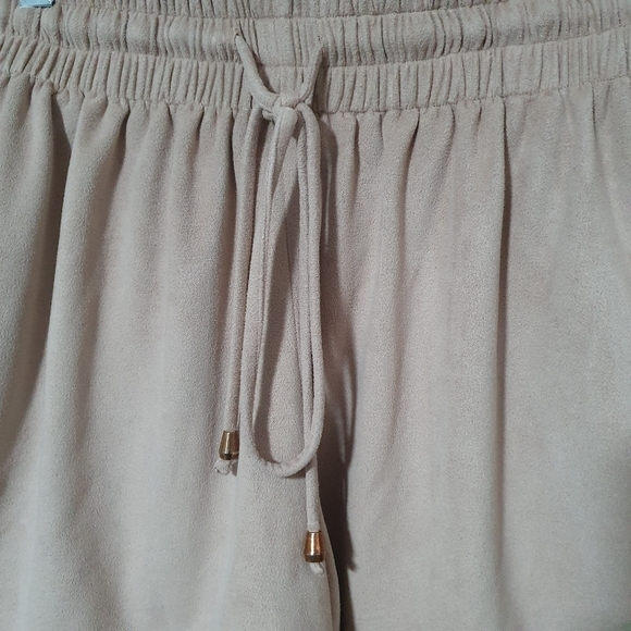 BISHOP + YOUNG Suede Like Lounge Shorts Drawstring Blush Women's Size M - Picture 2 of 9